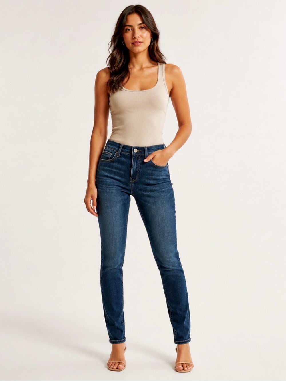 Express Skinny Jeans in Dark Blue